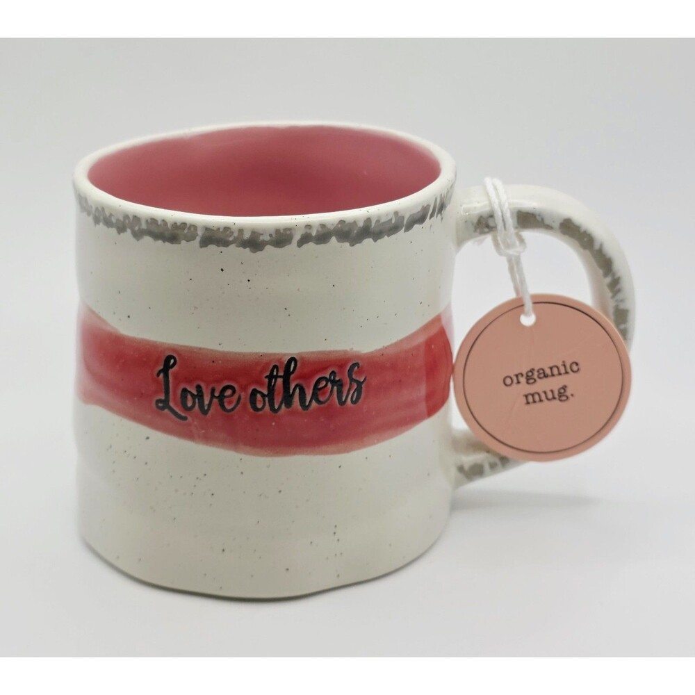 Love Others Coffee Mug Organic Embossed Art Deco Mug New